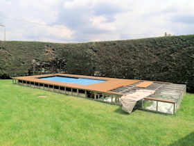 Rivestimento piscina con struttura inox Cumiana - Carpenteria metallica fabbro